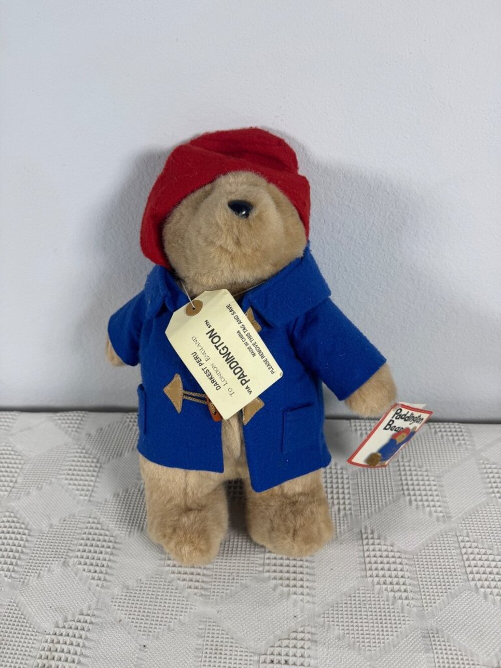 Paddington Bear Plush 2002 Beverly Hills Teddy Bear Co Blue Coat Red Hat w Tags